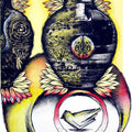 contemporary printmaking titled 'Reflection Of Our Deep Nature Thought', 22x18 inches, by artist Papil Manna on Paper