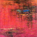 Reflection Series 1' seascape oil painting by artist Madhuri Bhaduri, 36x36 inch, on canvas