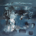 Reflections Of Stillness' abstract acrylic painting by artist Dilip Mali, 15x15 inch, on canvas