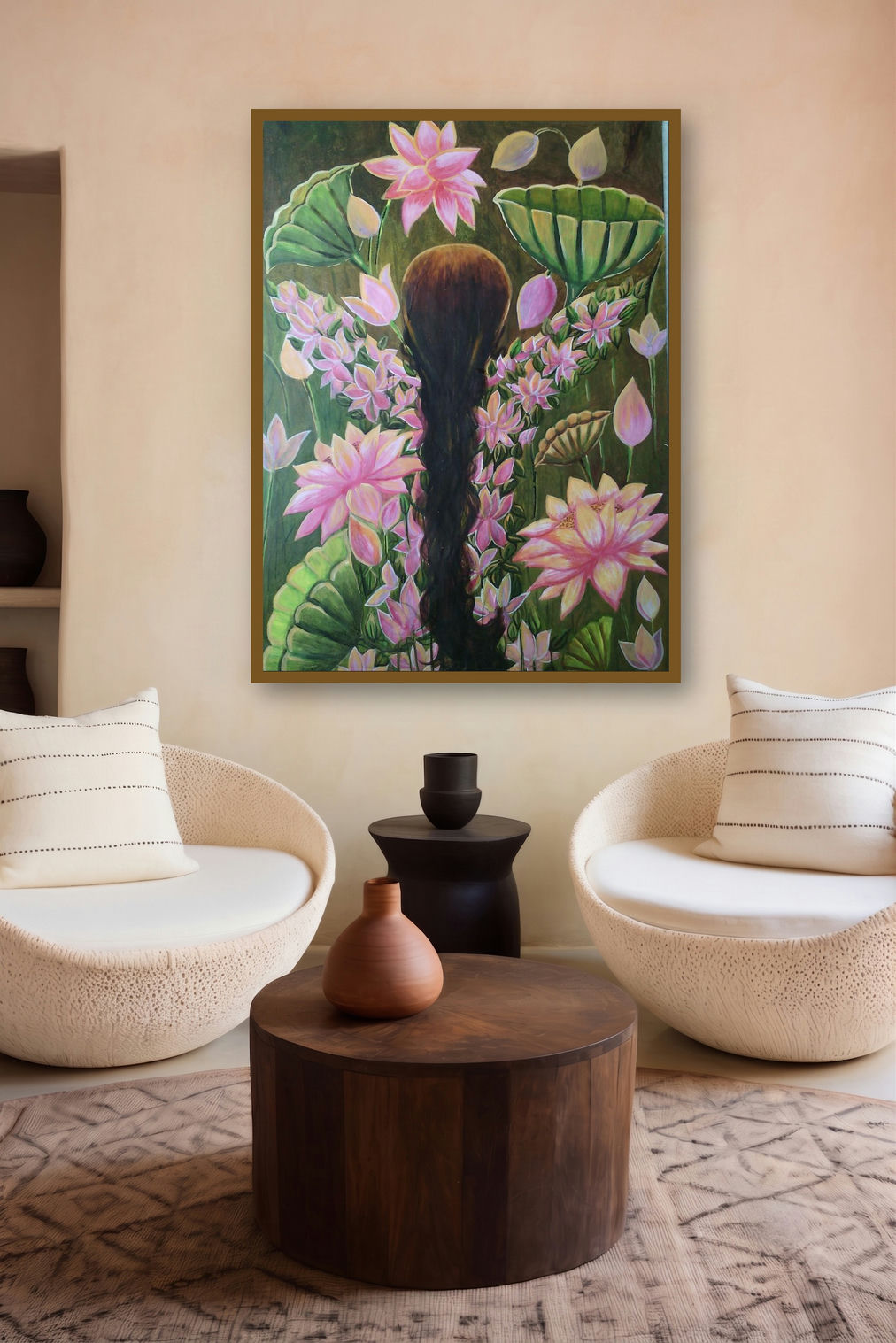 Rejuvenation (Blooming Soul) by artist Devirani Dasgupta displayed in a Minimalist gallery