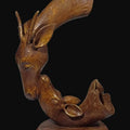 Relation' animals Bronze sculpture by artist Subrata Paul, 23x14 inch, on bronze