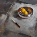 Relation' still-life oil painting by artist Surabhi Gulwelkar, 30x24 inch, on linen