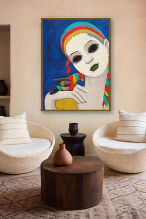 Relation Iii (Shared Moments) by artist Anil Mahajan displayed in a Museum Style gallery