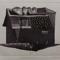 Reminiscence' contemporary mixed-media printmaking by artist Ashwin Khapare, 8x10 inch, on paper