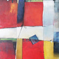 Abstract mixed media painting titled 'Remnant AM04', 60x24 inches, by artist Amrish Malvankar on Canvas
