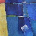 Abstract mixed media painting titled 'Remnant AM05', 60x24 inches, by artist Amrish Malvankar on Canvas