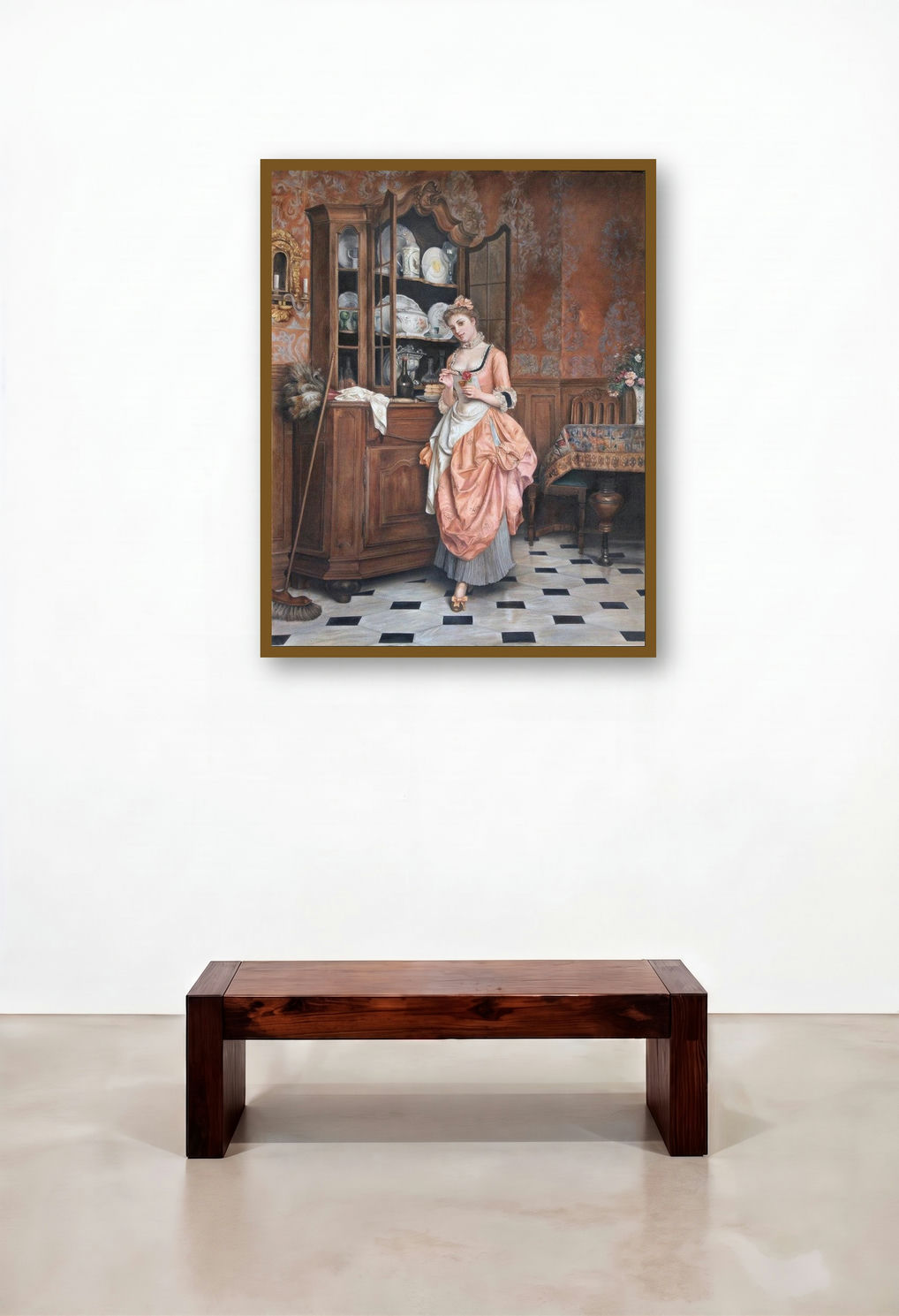 Reproduction 8 (Woman in Traditional Interior)