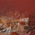 Resonance In Red' abstract acrylic painting by artist Siddhesh Rane, 36x60 inch, on canvas