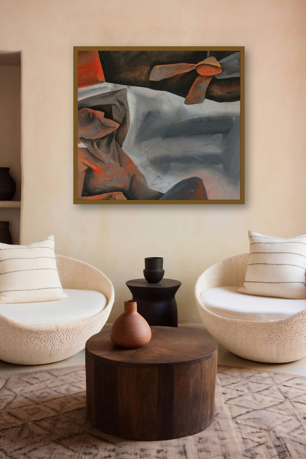 Resting (Summer Slumber) by artist Akashay Avsare displayed in a Modern gallery