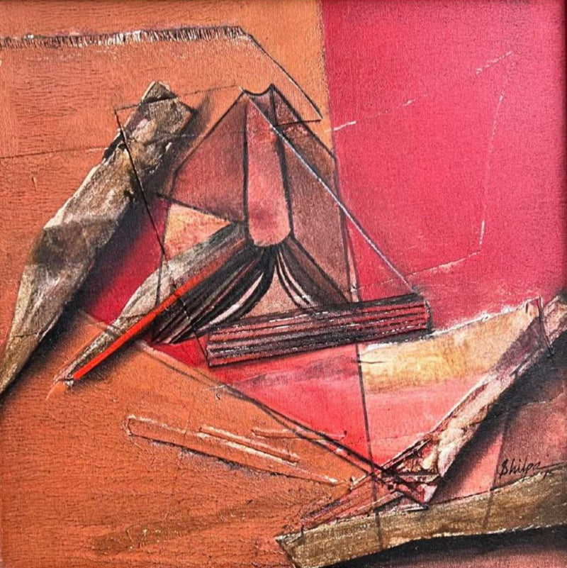 Revitalizing Energy 16' abstract acrylic painting by artist Shilpa Patole, 12x12 inch, on canvas