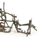Figurative sculpture titled 'Rhythm 10', 9x22x8 inches, by artist Mrinal Kanti on Bronze