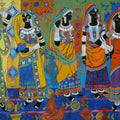 Figurative acrylic painting titled 'Rhythm 41', 48x84 inches, by artist Anuradha Thakur on Canvas