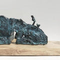 Figurative sculpture titled 'Rhythm 6', 13x34x12 inches, by artist Mrinal Kanti on Bronze