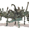 Nature sculpture titled 'Rhythm 7', 9x13x7 inches, by artist Mrinal Kanti on Bronze