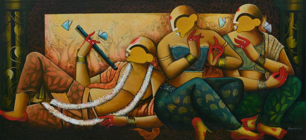 Rhythmic Conversation 22 Painting by Anupam Pal | ArtZolo.com