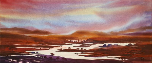 Riverscape 3 Painting by Sunil Kale | ArtZolo.com