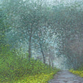 Landscape oil painting titled 'Road less traveled 2', 18x14 inches, by artist Fareed Ahmed on Canvas Board