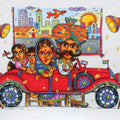 Rolls Royce On Kodak 2' figurative mixed-media painting by artist Dhimant Vyas, 42x54 inch, on canvas