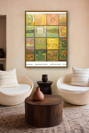 Romancing The Wild (Wild at Heart: A Tapestry of Tales) by artist Pinaki Ranjan Bera displayed in a Minimalist gallery