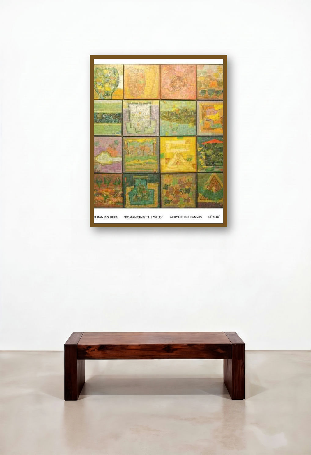 Romancing The Wild (Wild at Heart: A Tapestry of Tales) by artist Pinaki Ranjan Bera displayed in a Minimalist Living Room