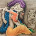 Figurative acrylic painting titled 'Romantic', 36x48 inches, by artist Ramesh Pachpande on Canvas