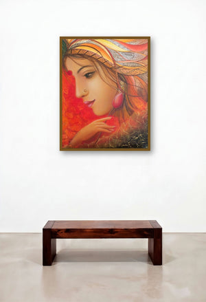 Roopshree (Whispers of Love) by artist Rakhi Baid displayed in a Coastal Executive Office