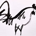 Rooster 15' animals ink drawing by artist Ashok Hinge, 4x6 inch, on paper