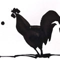 Rooster And Son' animals ink drawing by artist Ashok Hinge, 6x8 inch, on paper