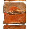 Abstract mixed media titled 'Roots And Pathway 11', 24x9 inches, by artist Ami Patel on Copper