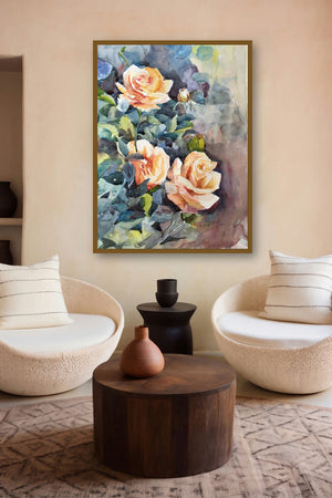 Roses (Roses by artist Shagufta Mehdi) by artist Shagufta Mehdi displayed in a Contemporary Exhibition gallery