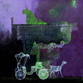 Royal Journey' contemporary acrylic painting by artist Pradip Sengupta, 42x48 inch, on canvas