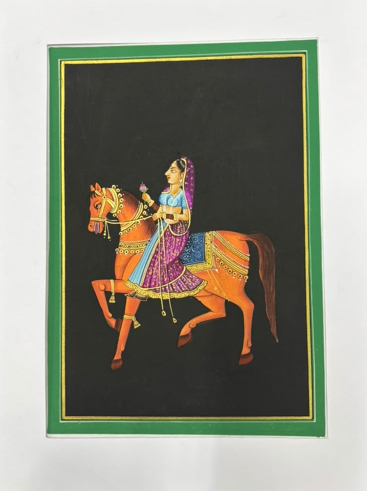 Royal Queen' figurative miniature Traditional Art by artist Unknown, 12x8 inch, on silk