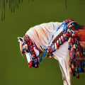 Royal Quietude' animals oil painting by artist Abid Shaikh, 36x24 inch, on canvas