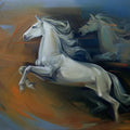 Animals oil painting titled 'Running Horse 2', 18x24 inches, by artist D Tiroumale on Canvas