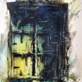 Still-life watercolor painting titled 'Rusty Old Door', 30x22 inches, by artist Sadikul Islam on Paper
