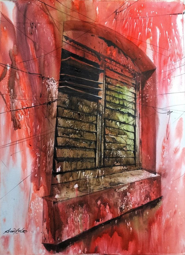 Rusty Old Window Painting by Sadikul Islam