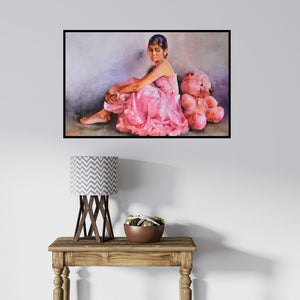 In-situ view of Pramod Jagtap's 'Ruswa' painting in a room