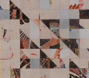 S 05 (Textured Terrain) by Padmanabh Bendre, Original Acrylic Abstract Painting on Mount Board, Small Horizontal Wall Art