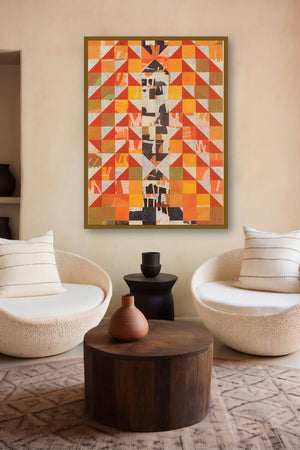 S 08 (Ascending Forms) by artist Padmanabh Bendre displayed in a Luxury gallery