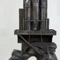 Sabka Sath Sabka Biswas' contemporary Bronze sculpture by artist Roy Chandan, 20x12 inch, on bronze