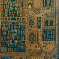 The Sacred Citadel' figurative mixed-media painting by artist Anil Kumar, 72x36 inch, on canvas