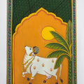 Sacred Cow 2' animals miniature Traditional Art by artist Unknown, 15x11 inch, on silk