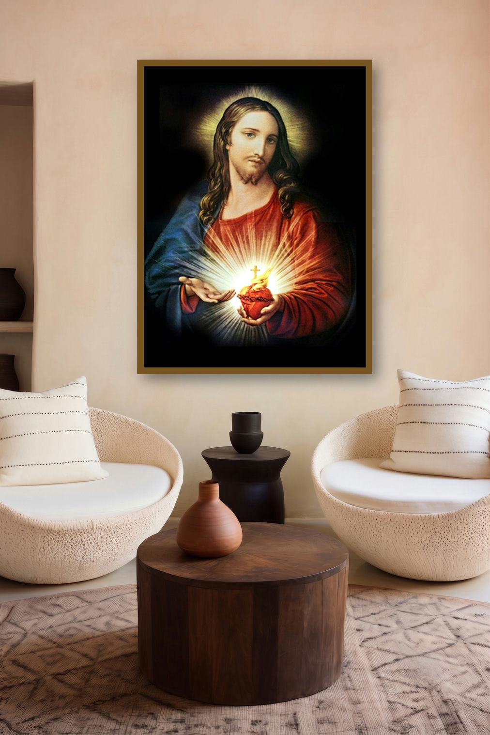 Sacred Heart 13 by artist Ns Art displayed in a Minimalist gallery