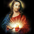 Religious acrylic painting titled 'Sacred Heart 13', 48x36 inches, by artist Ns Art on Canvas