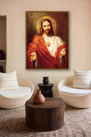 Sacred Heart 14 by artist Ns Art displayed in a Contemporary Exhibition gallery