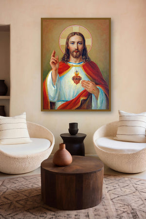 Sacred Heart 17 by artist Ns Art displayed in a Museum Style gallery