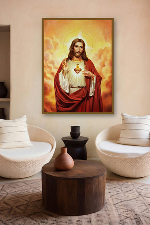 Sacred Heart 18 by artist Ns Art displayed in a Museum Style gallery