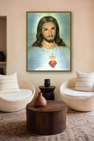 Sacred Heart Jesus Christ 7 by artist Ns Art displayed in a Boutique gallery
