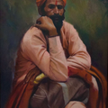 Sadhu 2' religious oil painting by artist Prasad Thite, 24x18 inch, on canvas