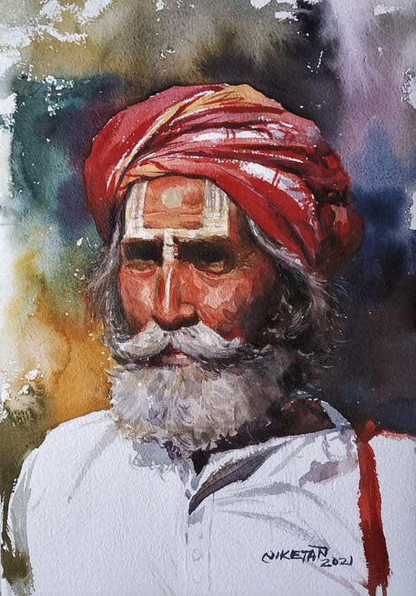 Sadhu In The Search Of A God Painting by Niketan Bhalerao | ArtZolo.com
